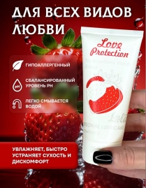 Смазка съедобная Love Protection Strawberry