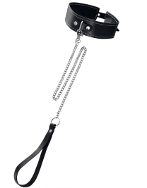 Ошейник из кожи с поводком Pecado