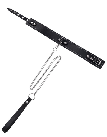 Ошейник из кожи с поводком Pecado