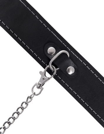 Ошейник из кожи с поводком Pecado