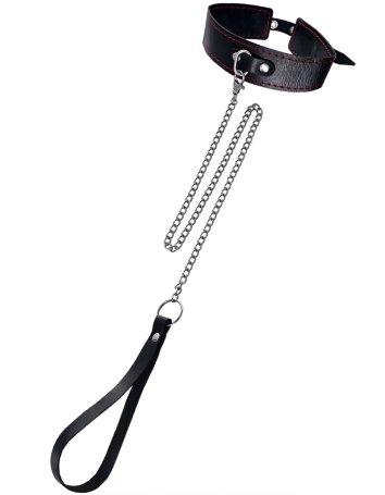 Ошейник из кожи с поводком Pecado