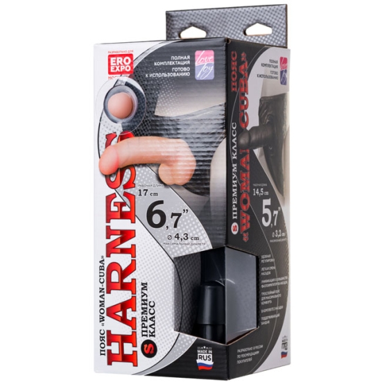 Страпон с 2 насадками Harness 6,7" Woman Cuba